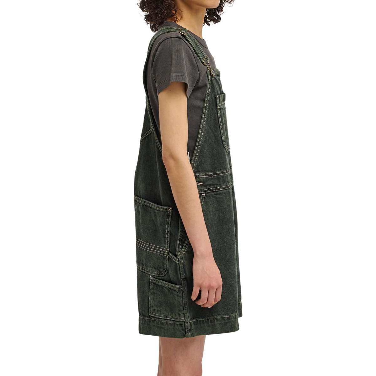 Salopette courte DUNGAREE WK vert black green tint, ELEMENT