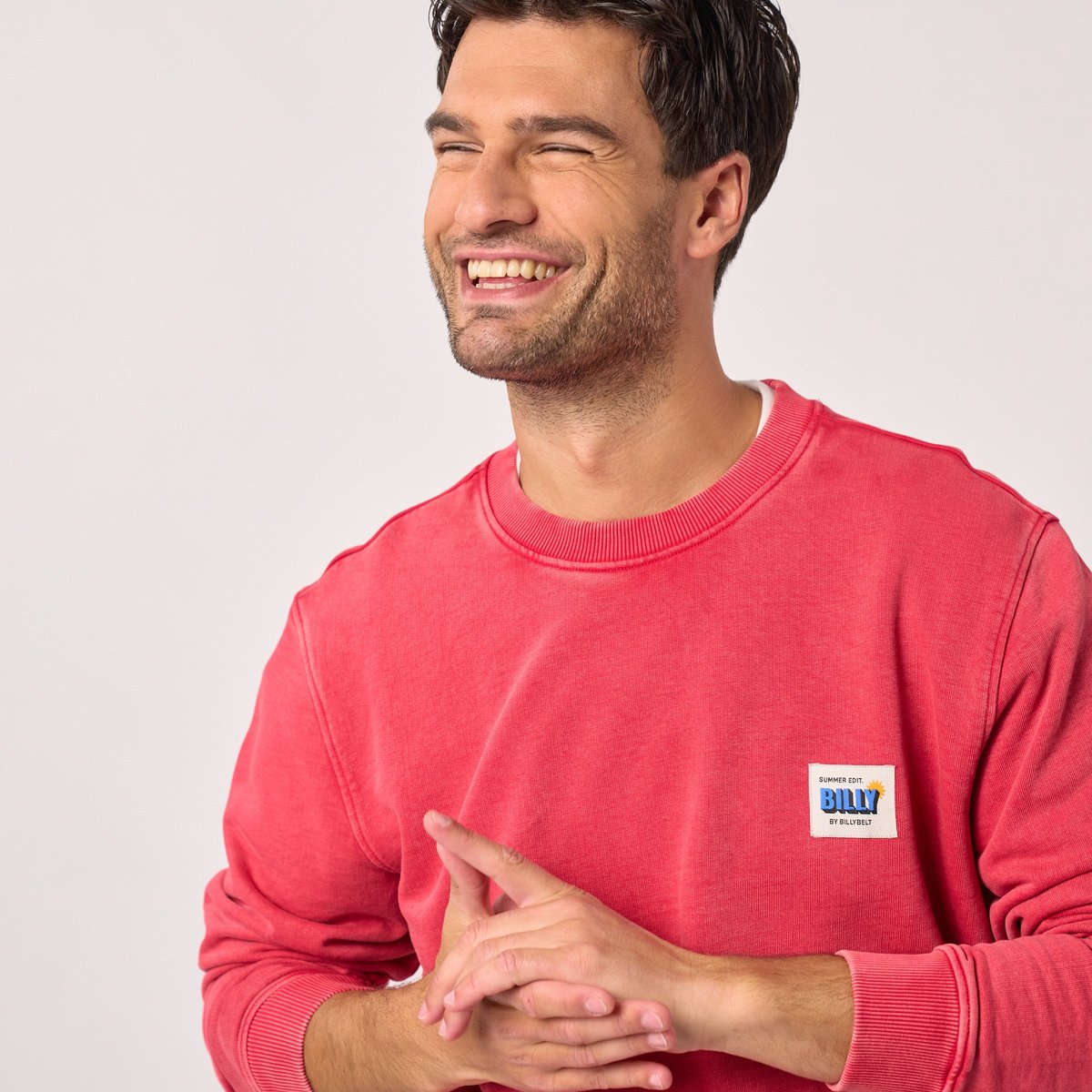 Sweatshirt en coton biologique VINTAGE rouge, BILLYBELT
