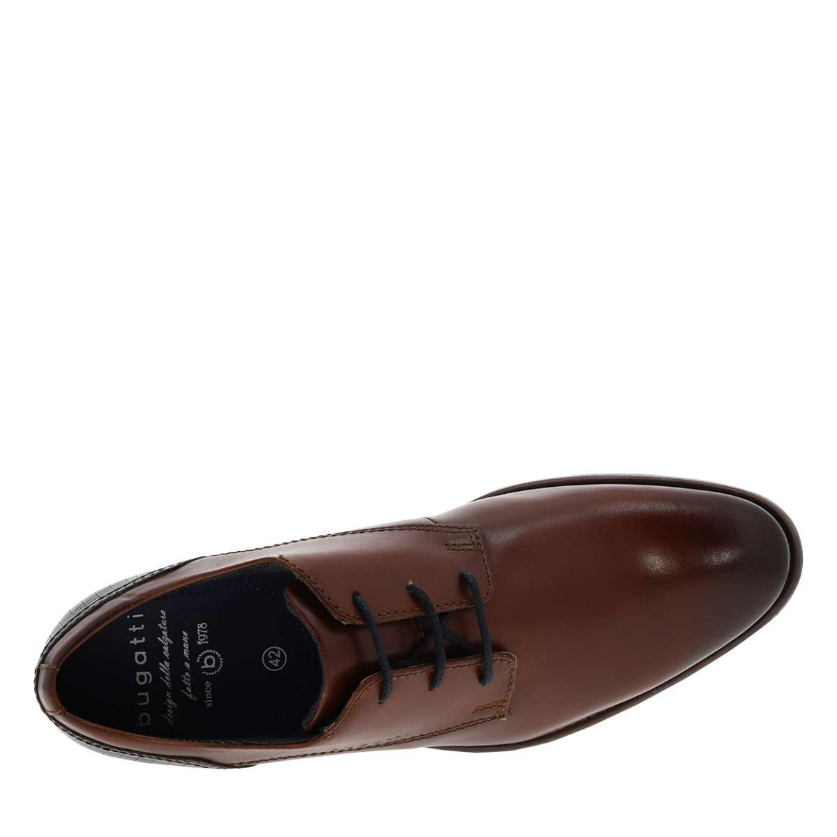 Derbies LICIO ECO cuir talon plat marron, BUGATTI