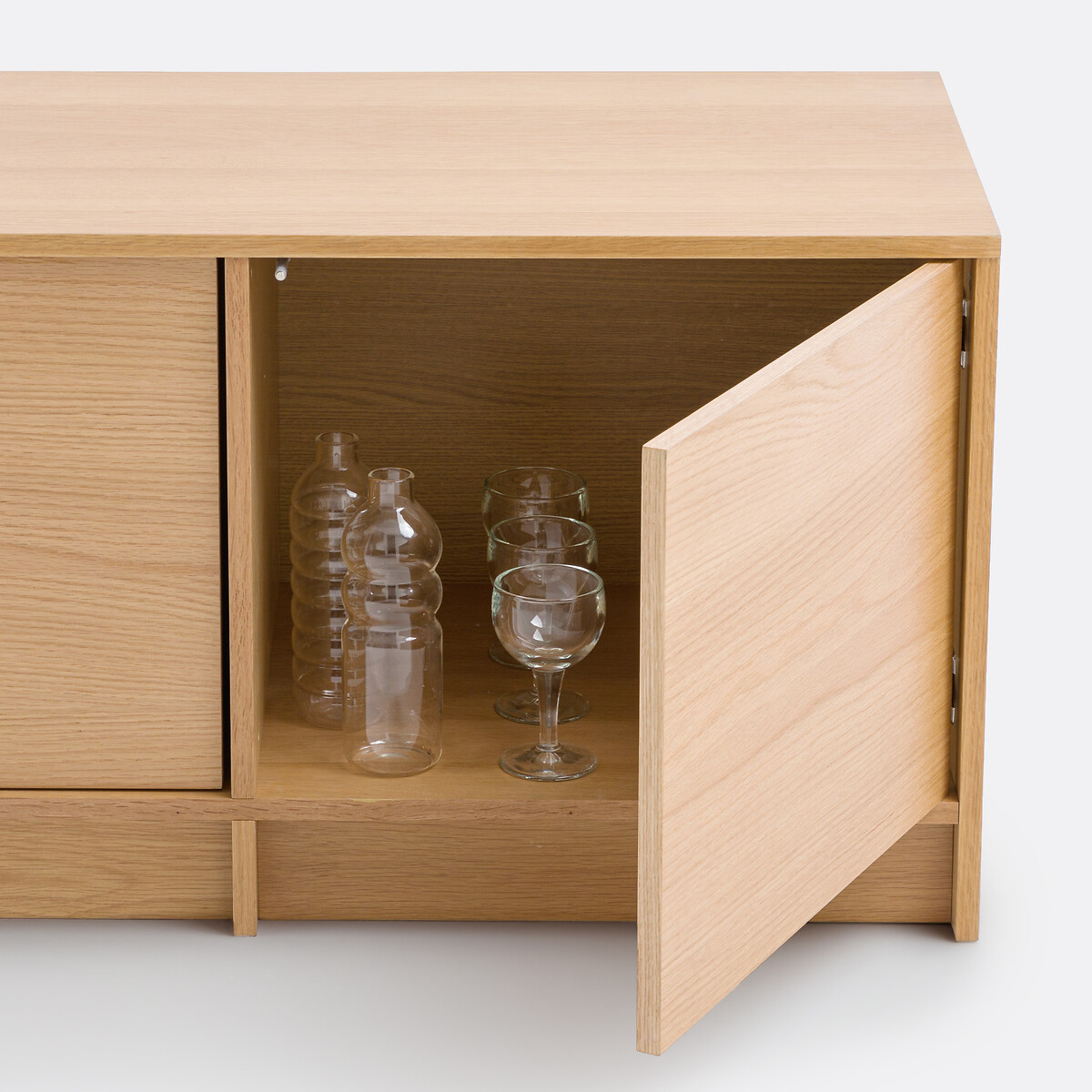 Credenza bassa modulare impiallacciata rovere, 2 ante Senssia color quercia, LA REDOUTE INTERIEURS