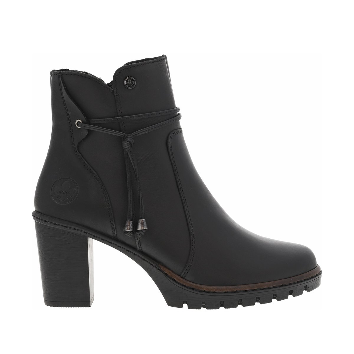 Bottines Talon Cuir Minato noires, RIEKER