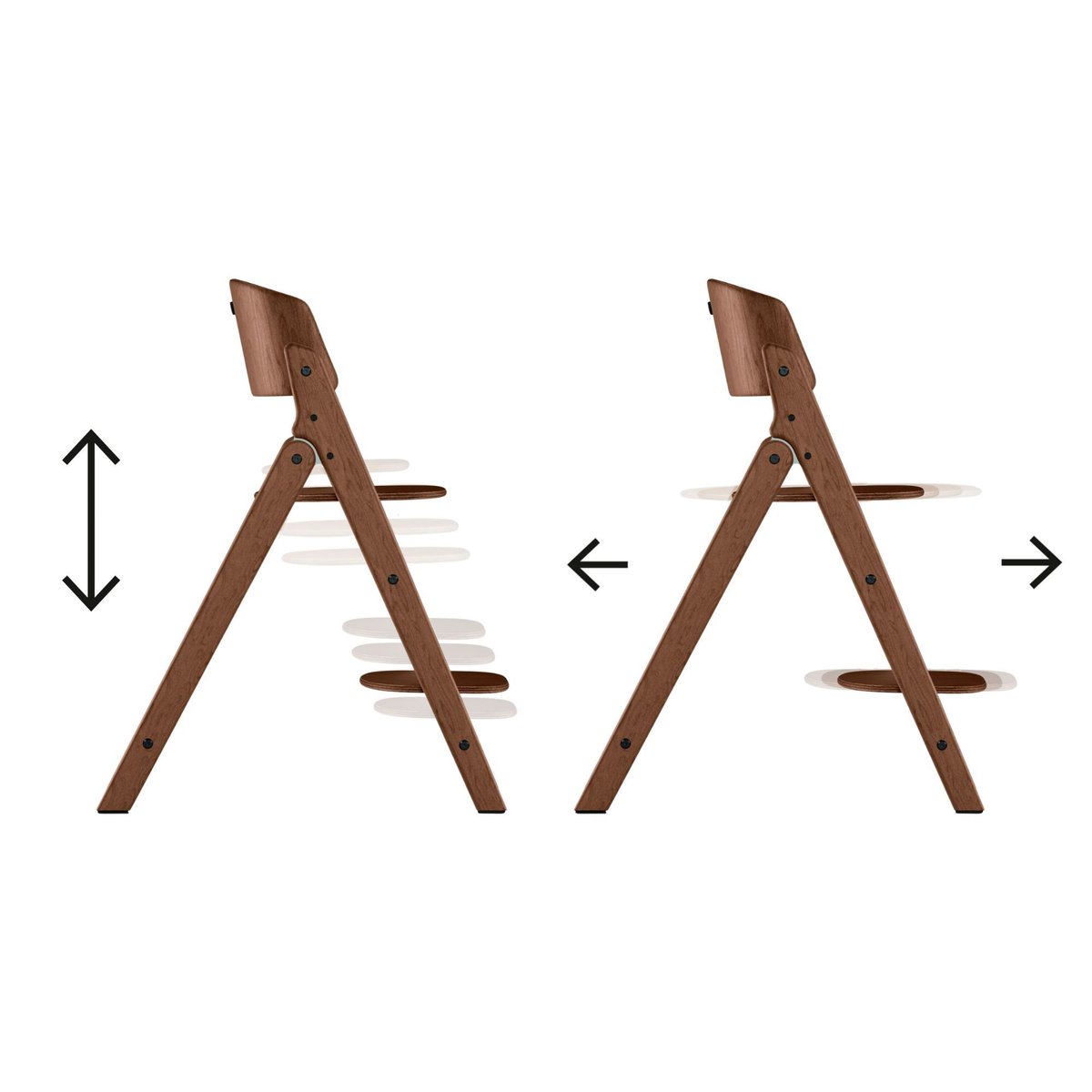 Chaise haute pliante Click & Fold 4-en-1 all natural dark, CYBEX