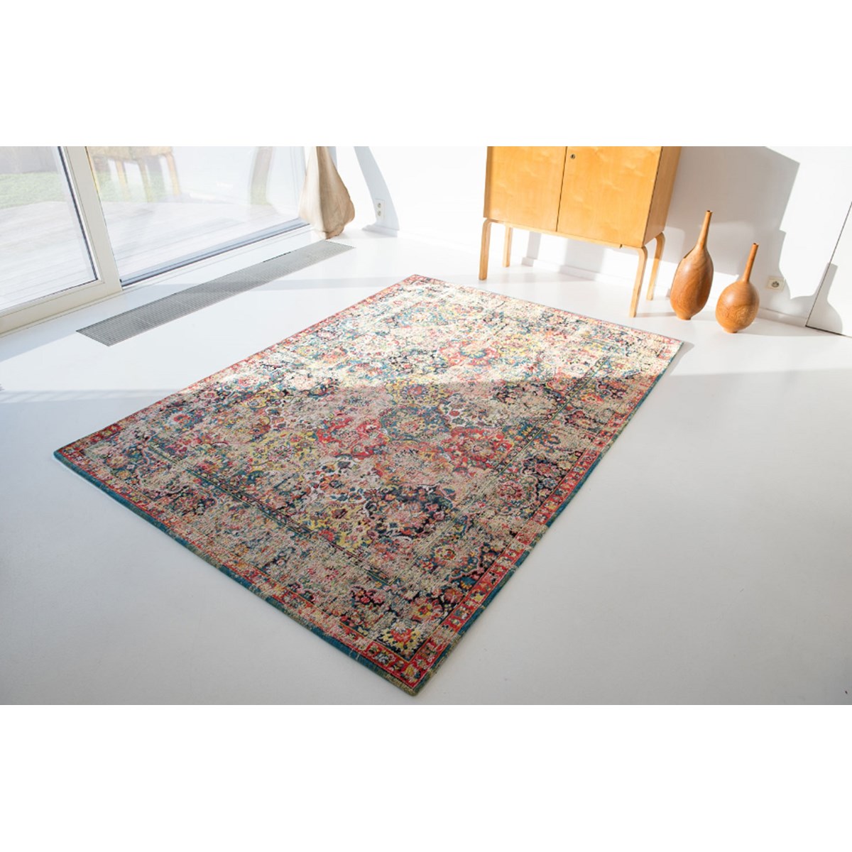 Tapis salon et chambre tissé plat style orient JANISSARY - Louis de Poortere multicolore, NOVATREND