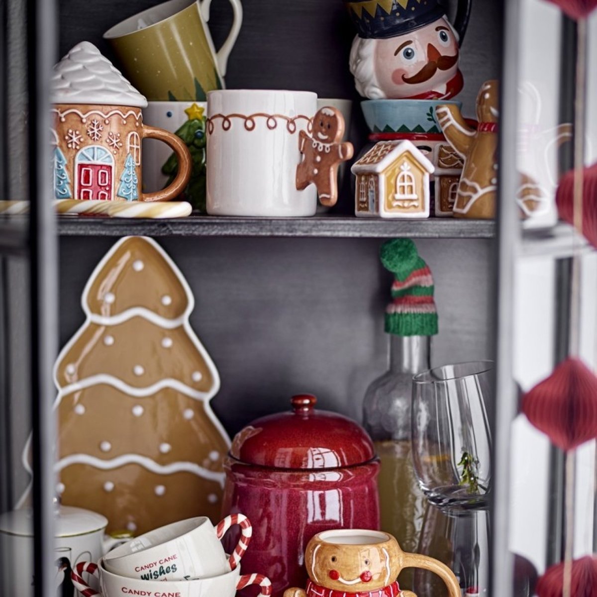 Mug grès noël bonhomme pain d'épices Ginnie blanc, BLOOMINGVILLE