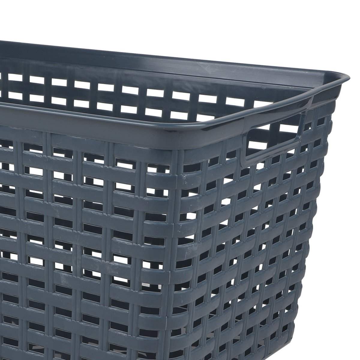 Panier de rangement en plastique bleu 39x29x22cm bleu, URBAN LIVING
