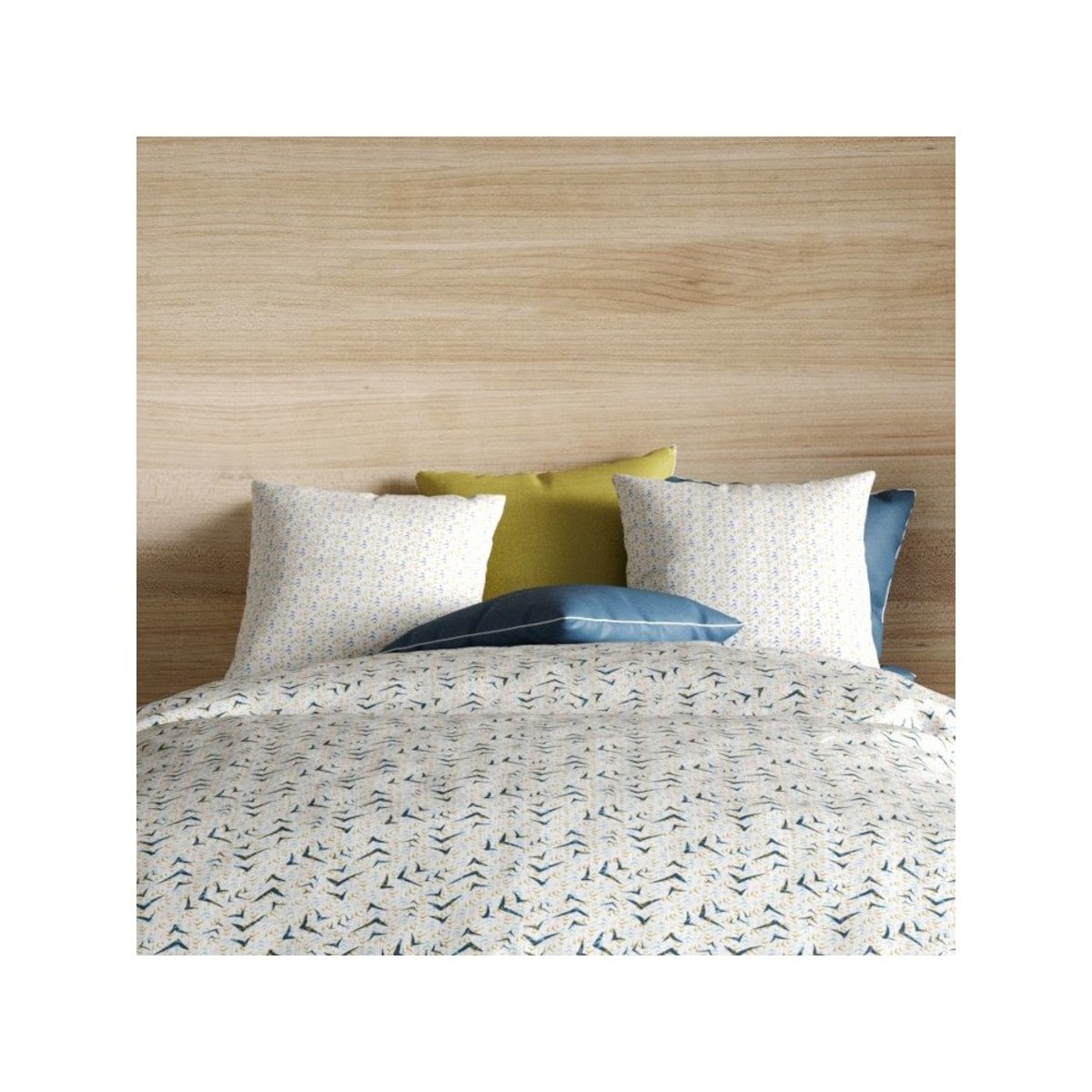 Housse de couette 240x220 VITA + 2 taies coton 57 fils blanc, DECORATIE