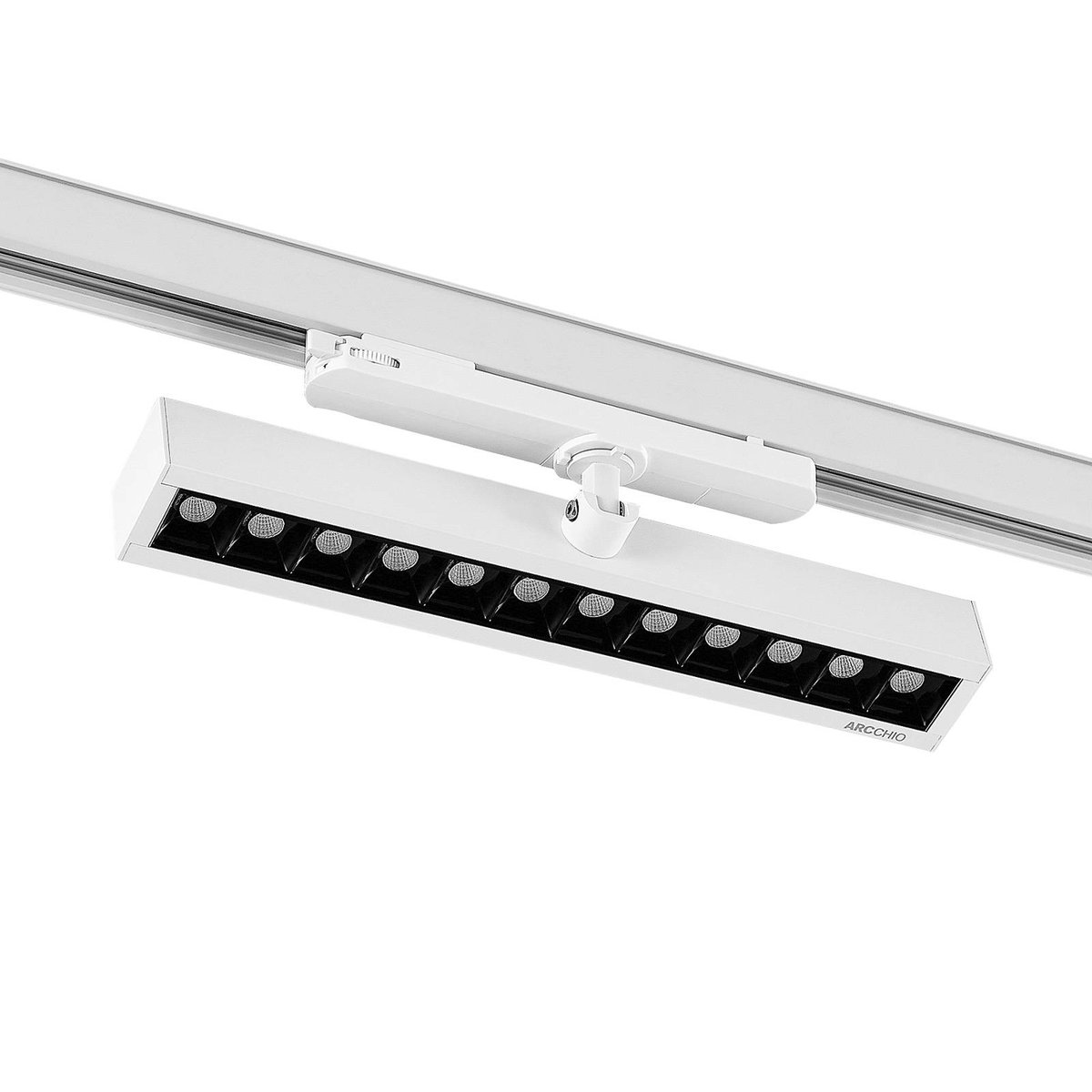 Projecteur pour rail électrique en aluminiumLED blanc (ral 9010), ARCCHIO