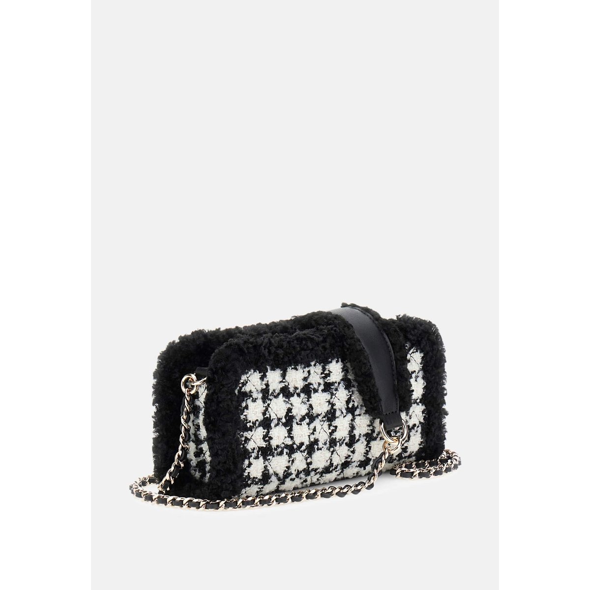 Mini Sac À Bandoulière Cristi Pied-De-Poule noir multi, GUESS