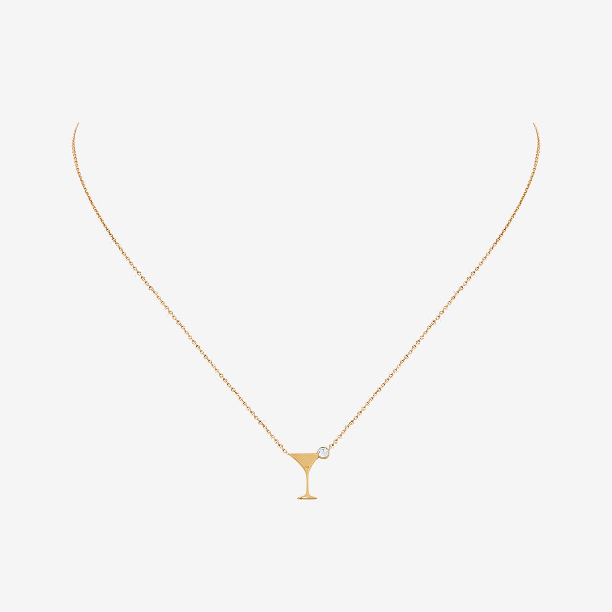 Collier doré émeraude cosmopolitan - party cristal vert, CAROLINE NAJMAN