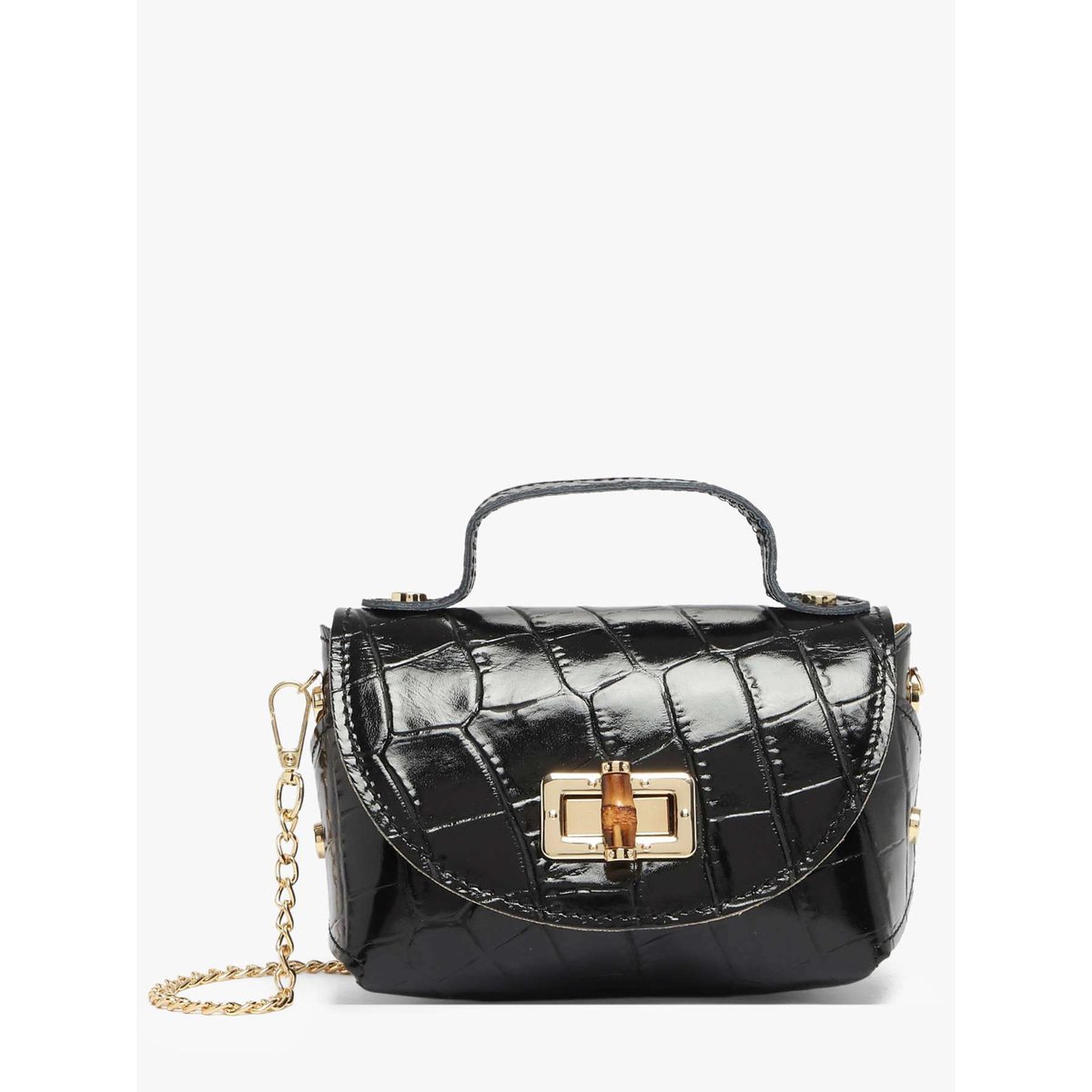 Mini-sac Cocco balo cuir nero, MILANO