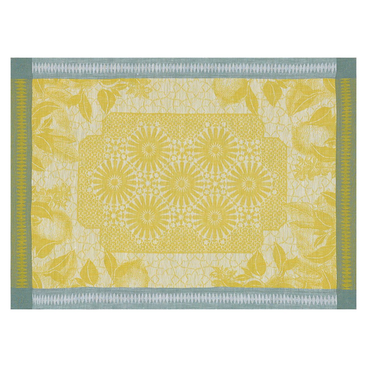 Set de table en Lin, JARDIN D'ORIENT cedrat, LE JACQUARD FRANCAIS