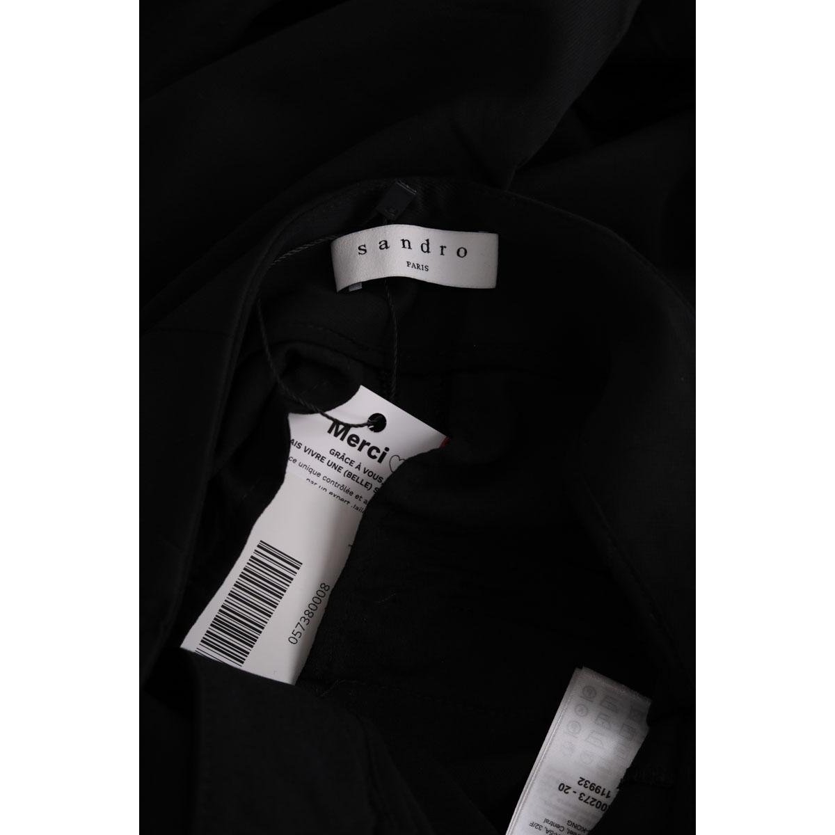 Pantalon droit - Très Bon État noir, SANDRO