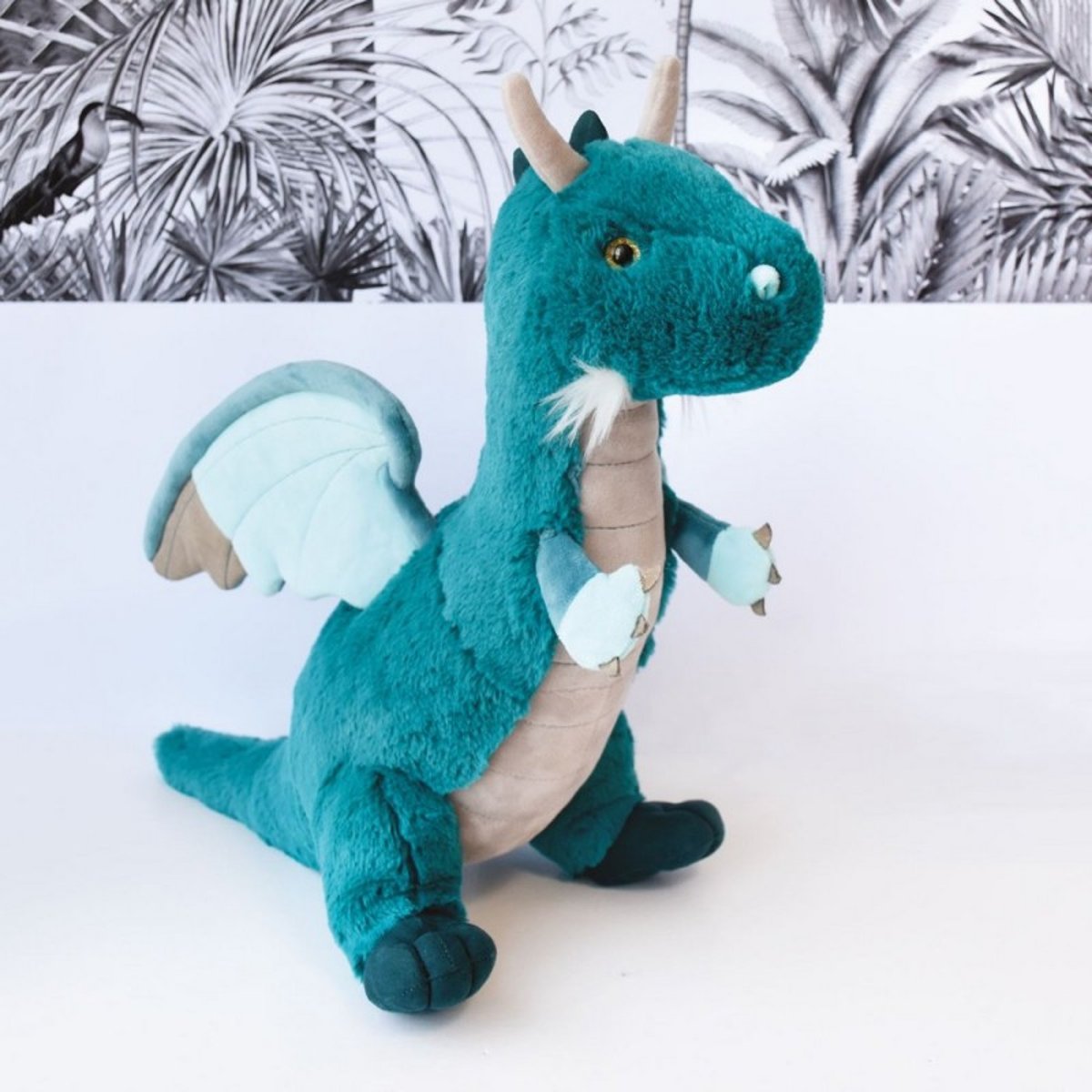 Peluche Dragon 40 Cm Ho2965 emeraude, HISTOIRE D'OURS