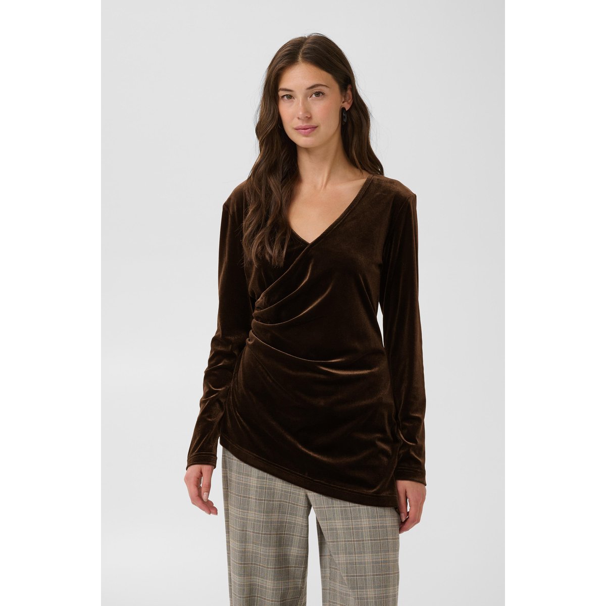 Blouse à manches longues marron coffeebean, CULTURE