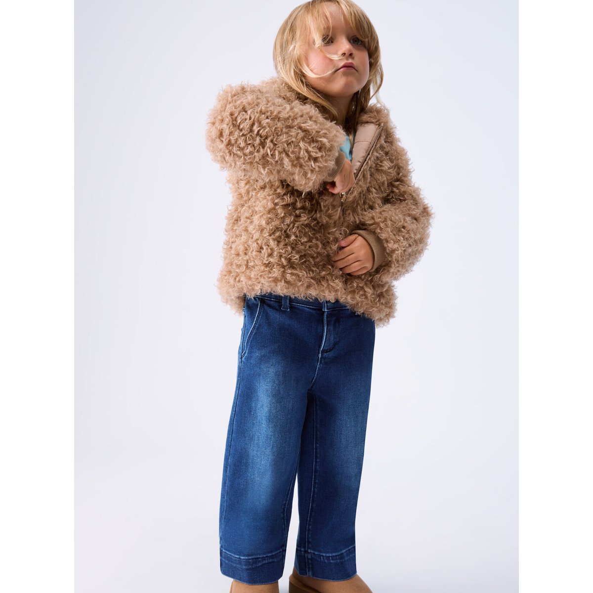 Manteau en teddy avec capuche beige, LIU JO