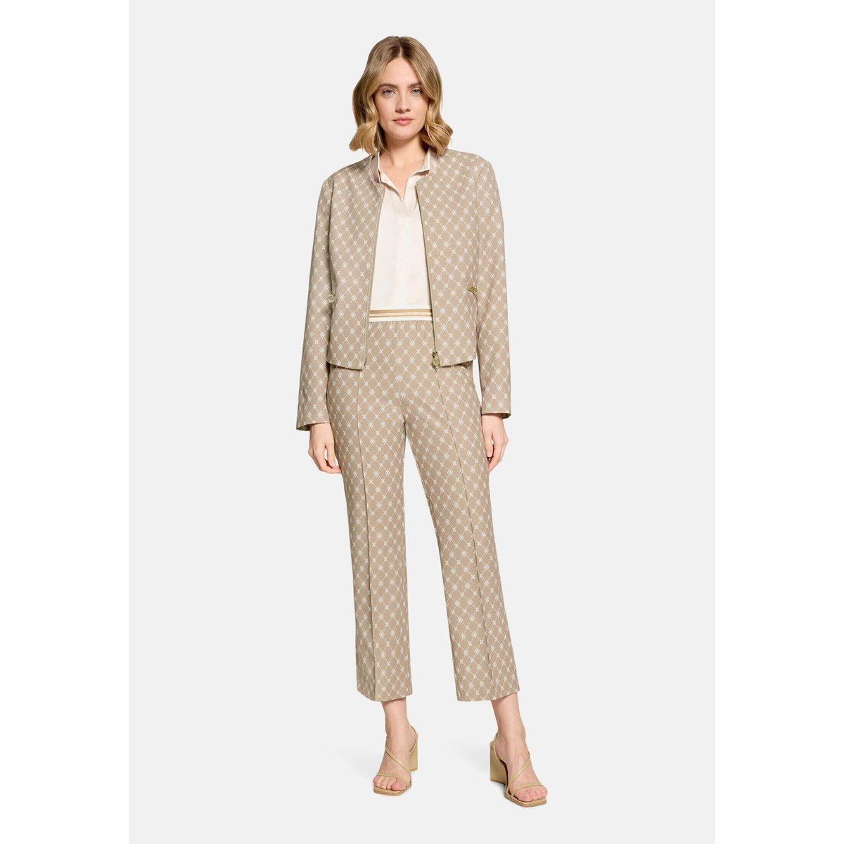 Pantalon casual coupe slim fit nature/cream, BETTY BARCLAY