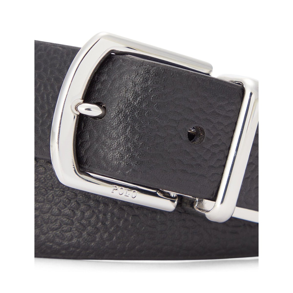 Reversible Shagreen Leather Belt black/navy, POLO RALPH LAUREN