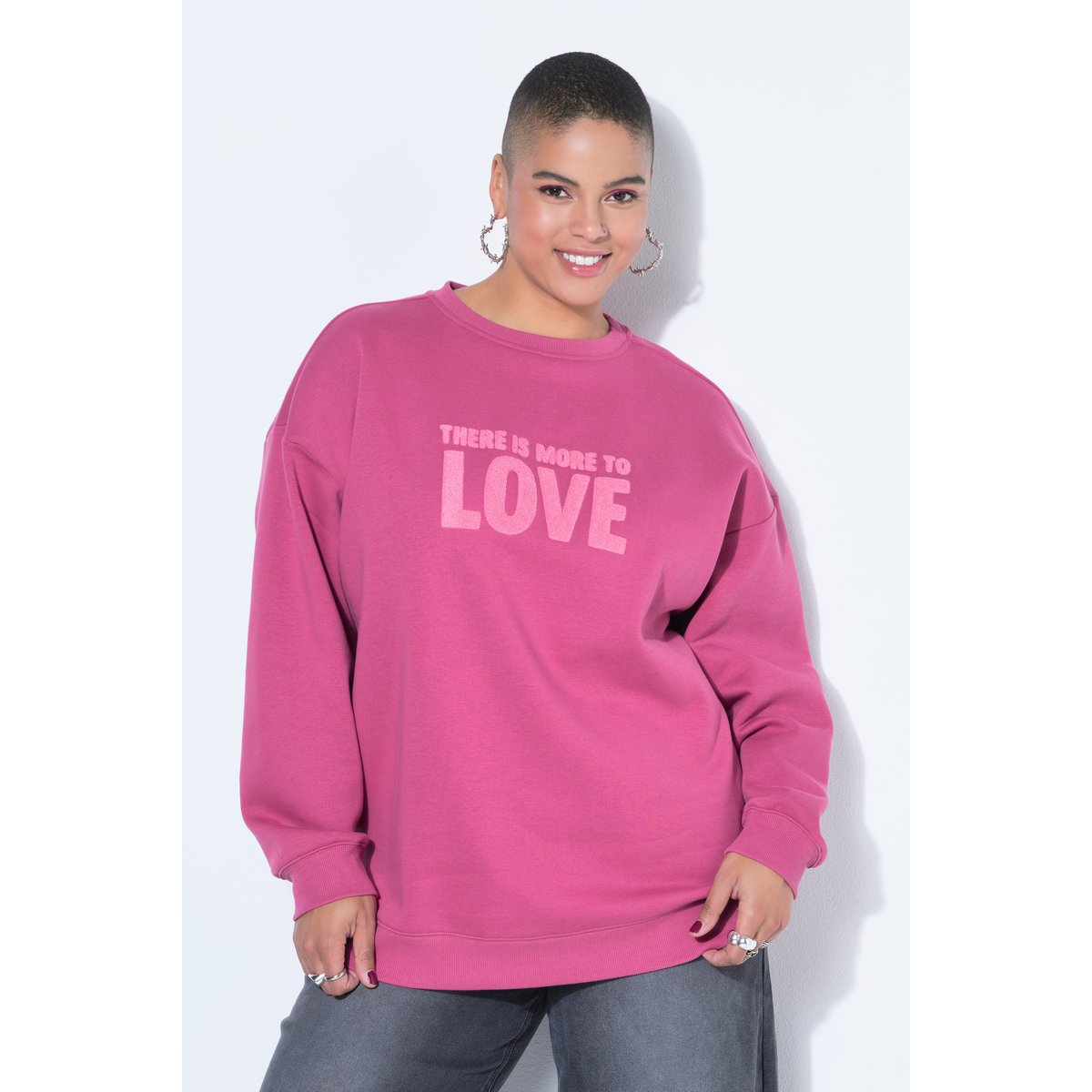Sweat-shirt oversize, message en tissu éponge baie, STUDIO UNTOLD