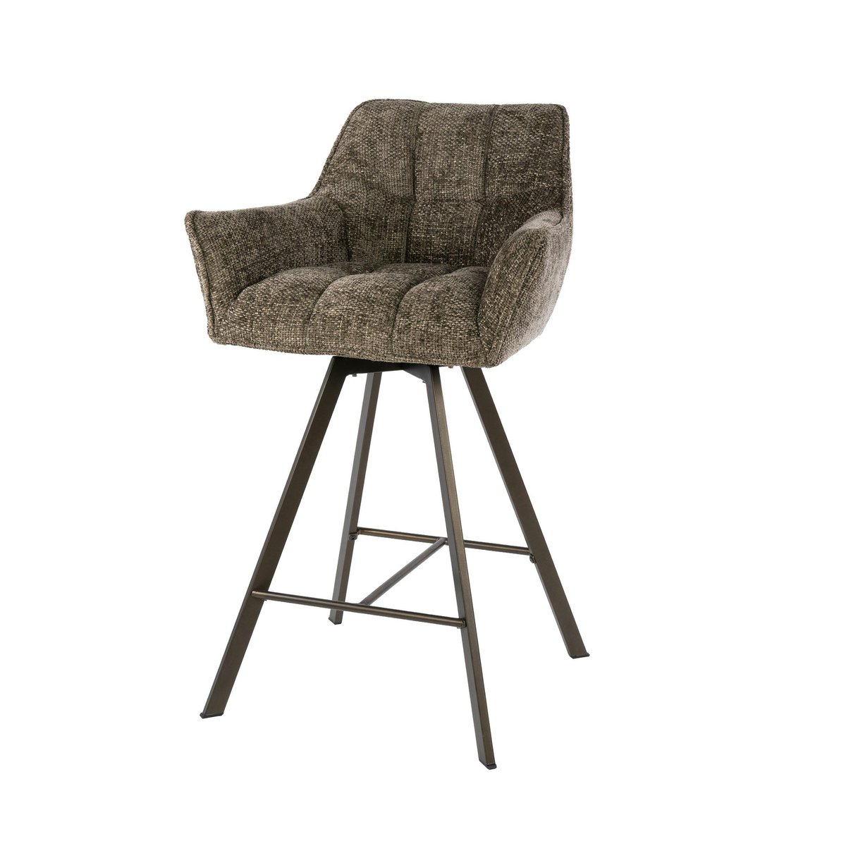 Lot de 2 tabourets de bar pivotants MELBOURNE taupe, PIER IMPORT