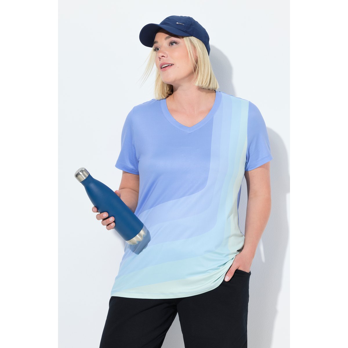 T-shirt de yoga bleu saphir, ULLA POPKEN