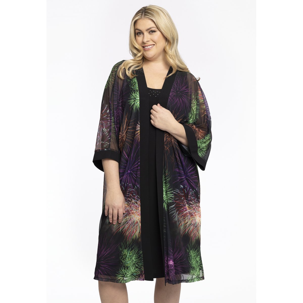 Kimono imprimé / imprimée noir, YOEK