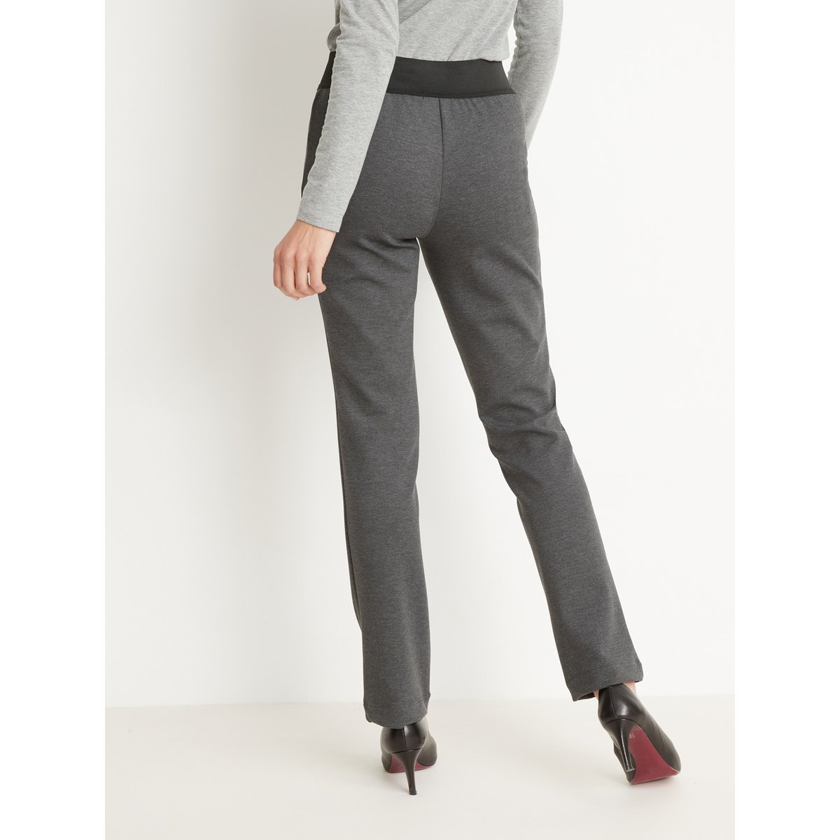 Pantalon en maille gris foncé, DAXON