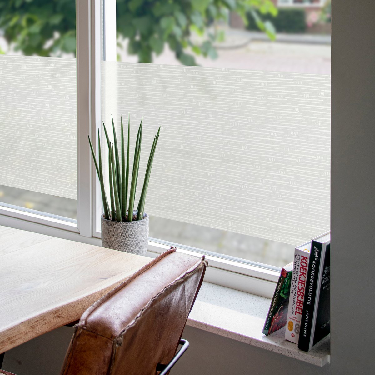 Film vitrostatique Japandi blanc, ART FOR THE HOME
