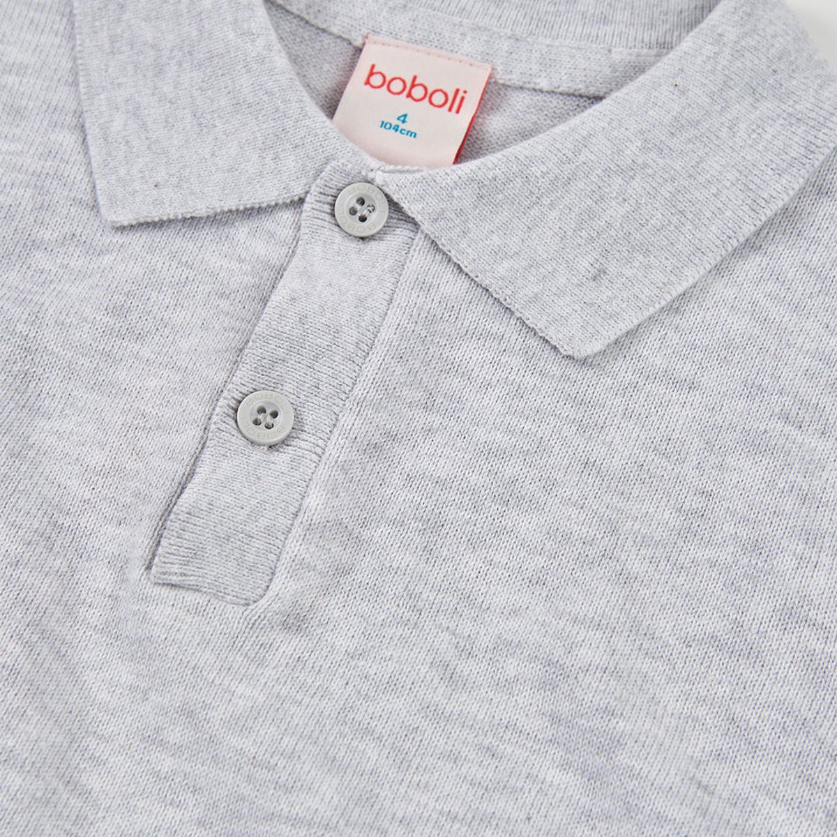 Polo enfant coton gris, BOBOLI