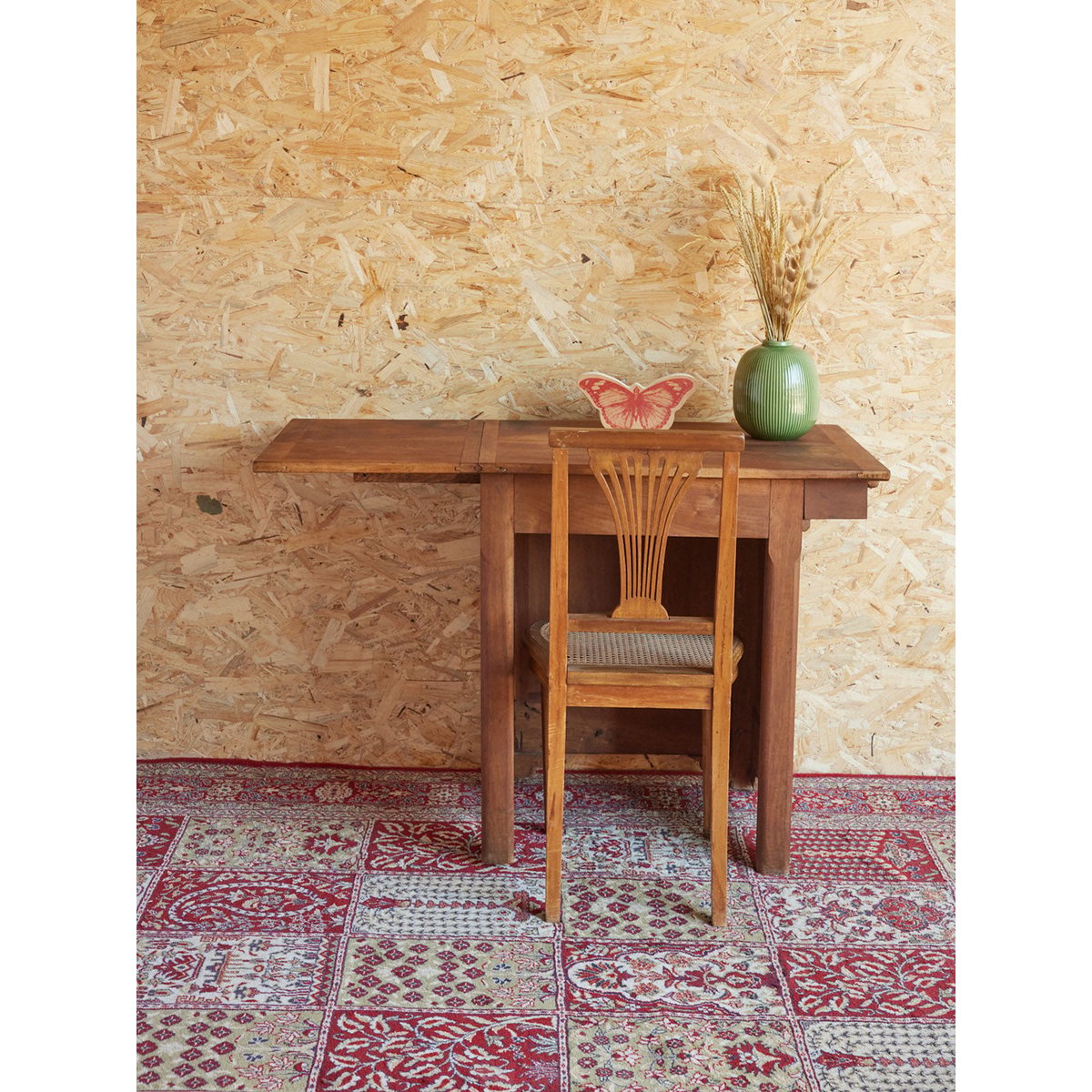 Table de couture en bois Francine N°942 - Bon état bois foncé, DEBONGOUT