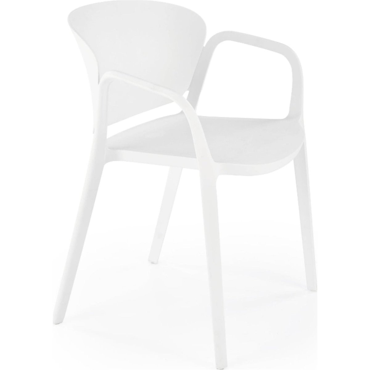 Chaise empilable avec accoudoirs NIONINE blanc, RECOLLECTION
