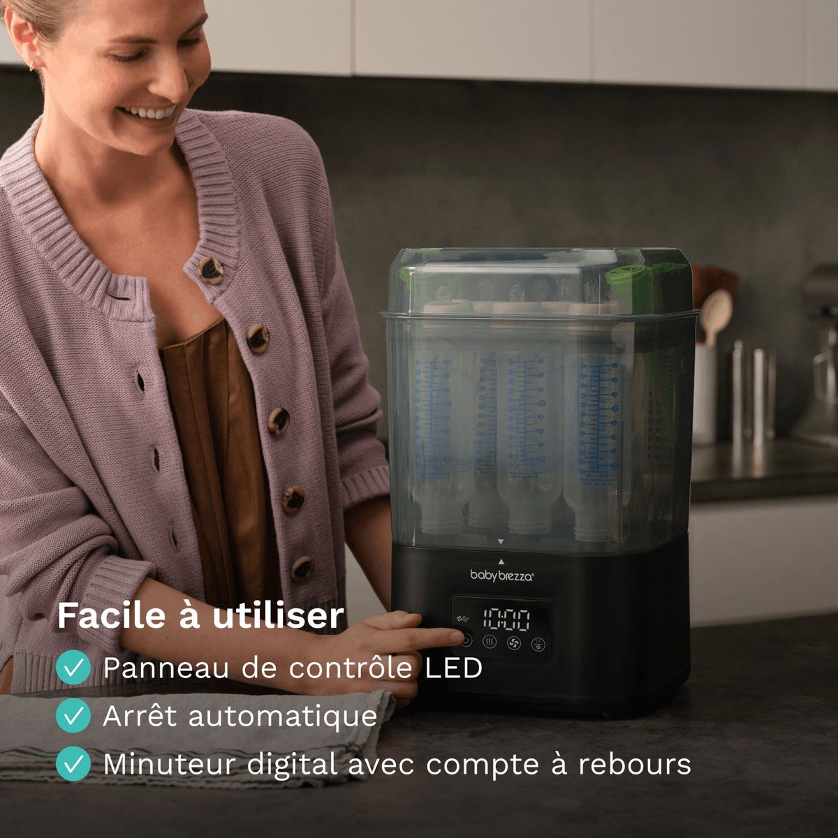 Stérilisateur et séchoir à biberons SuperQuick Dryer Advanced noir, BABY BREZZA
