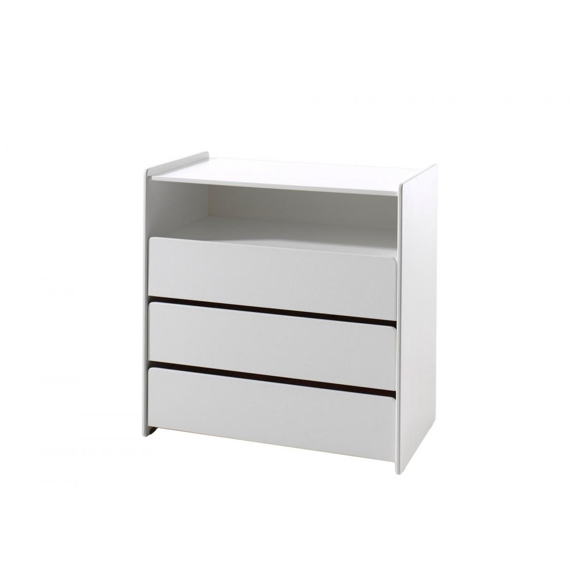 KIDDY Lit bébé Blanc + Commode + Plan à langer blanc, VIPACK