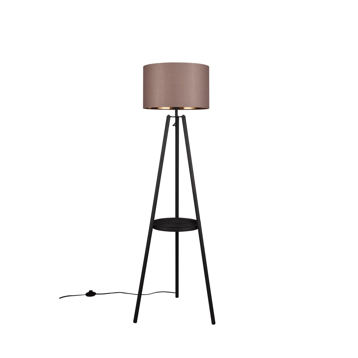 Lampadaire design en métal, COLETTE noir, TRIO