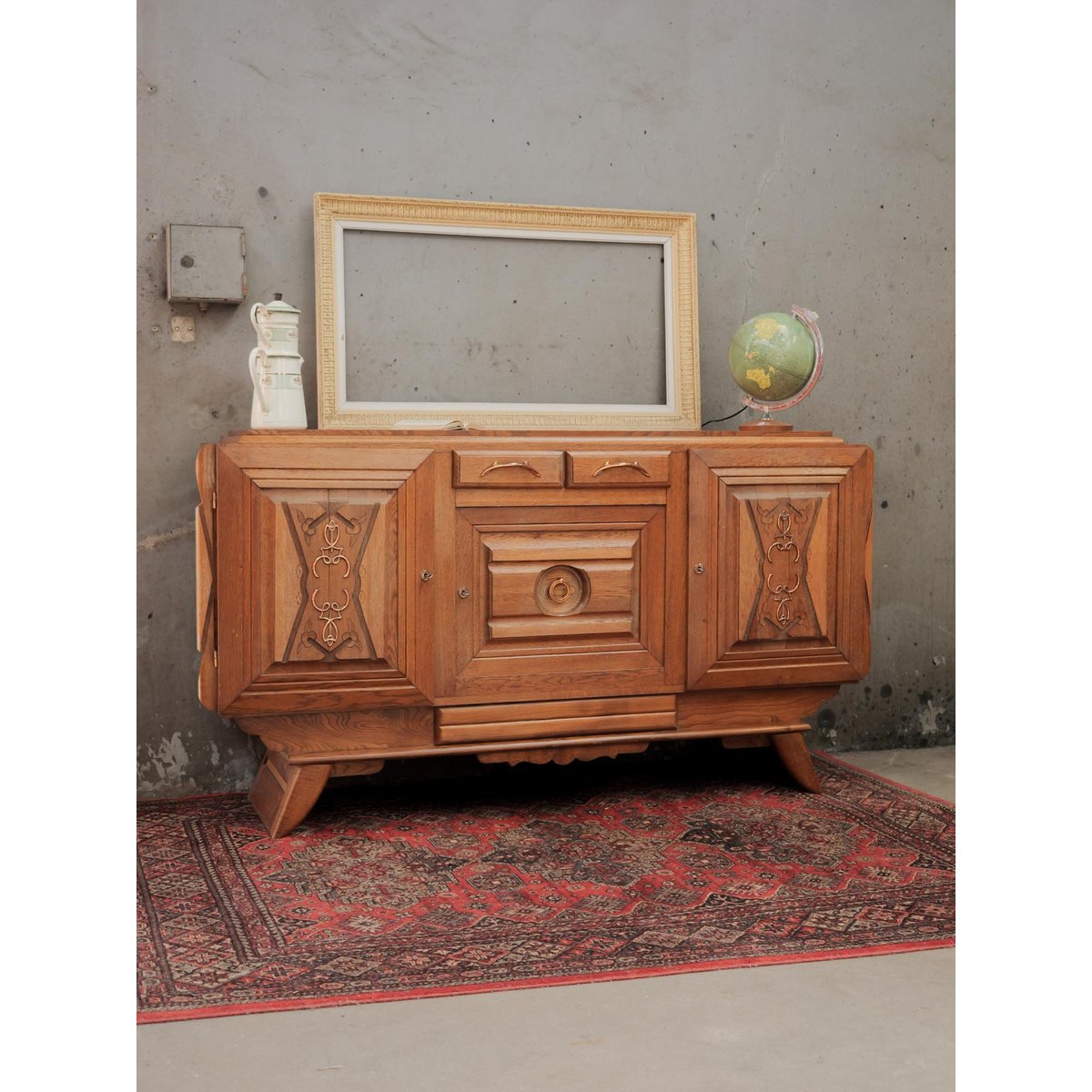 Grand buffet art déco Gilbert N°1680 - Bon état bois clair, DEBONGOUT