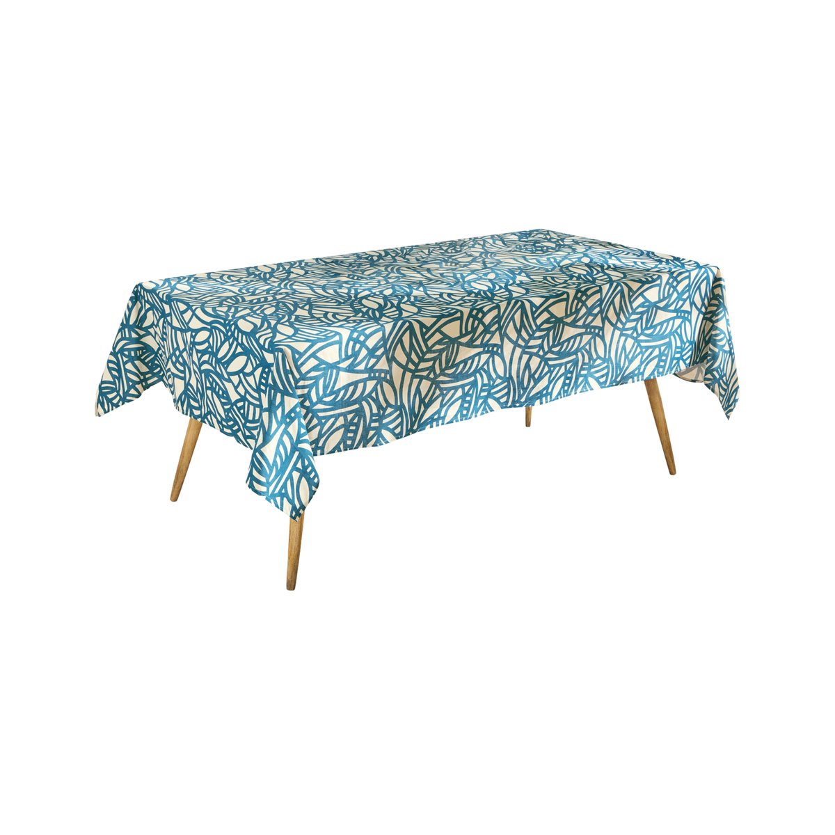 Nappe enduite coton Eva blue, TRADILINGE