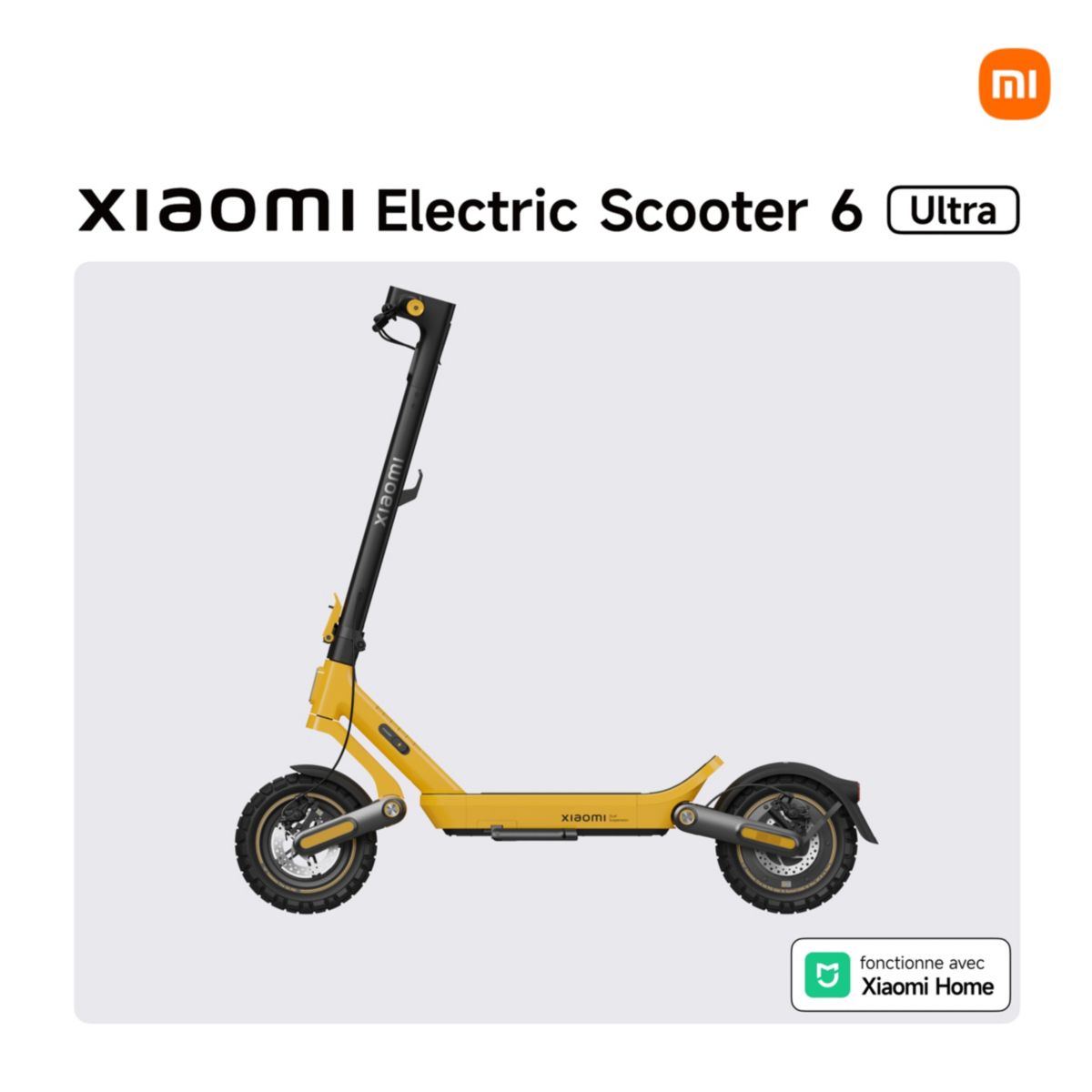 Trottinette électrique Electric Scooter 6 Ultra Jaune noir, XIAOMI