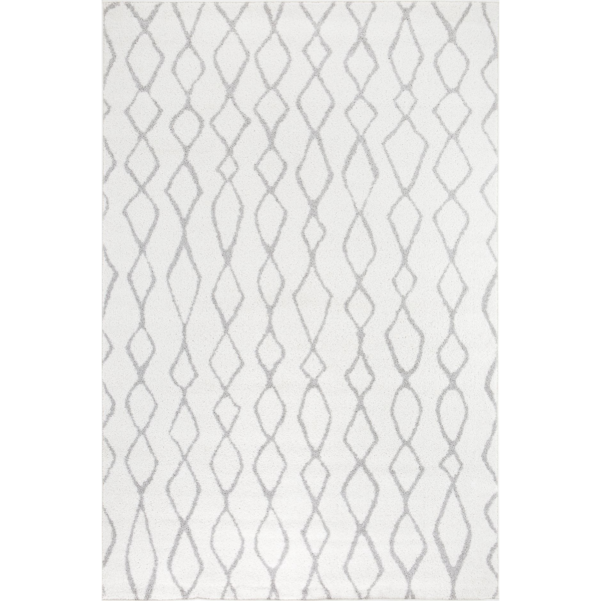 Tapis salon et chambre tissé motif géométrique SPATA blanc, gris, UN AMOUR DE TAPIS