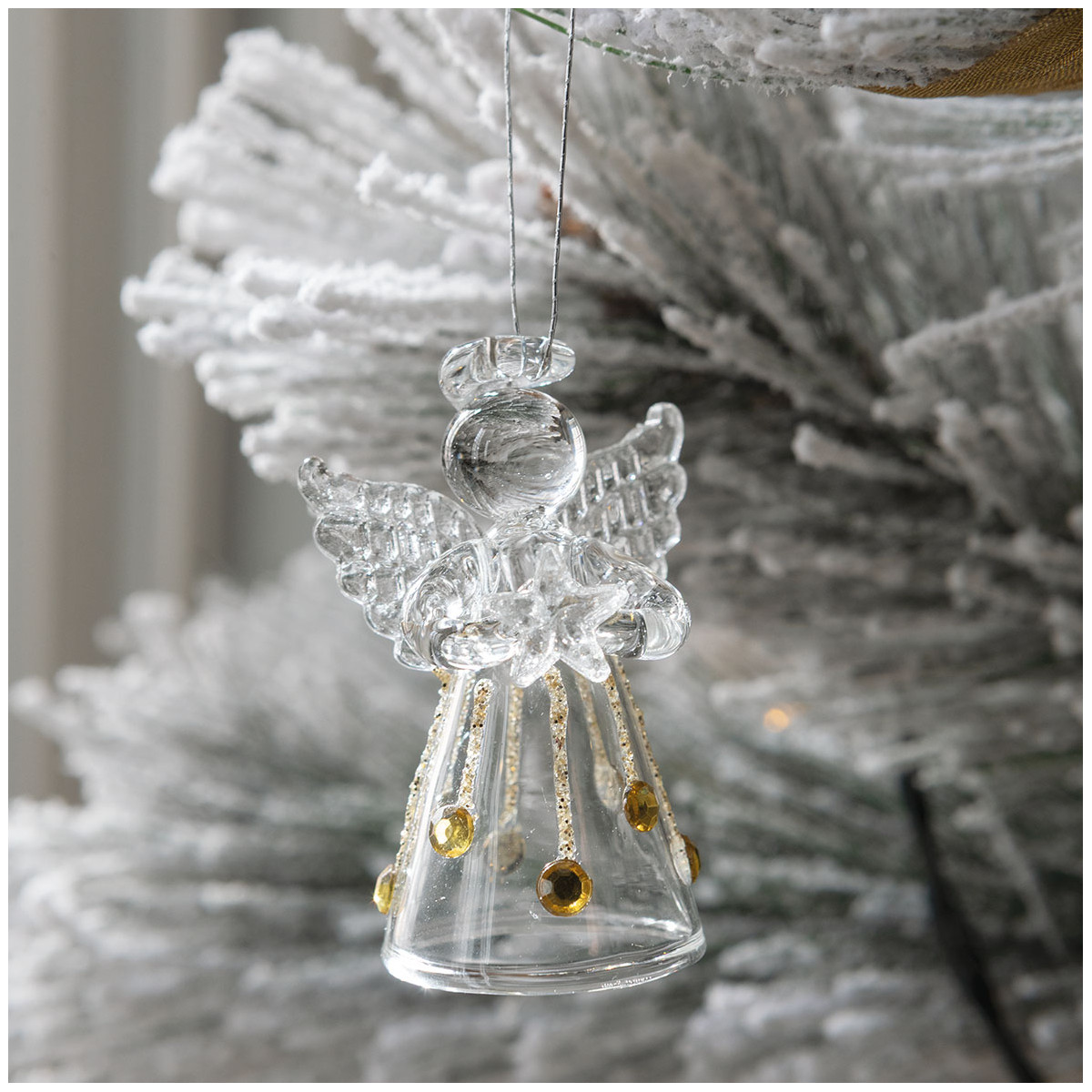 Coffret 3 mini anges en verre transparent, MATHILDE M