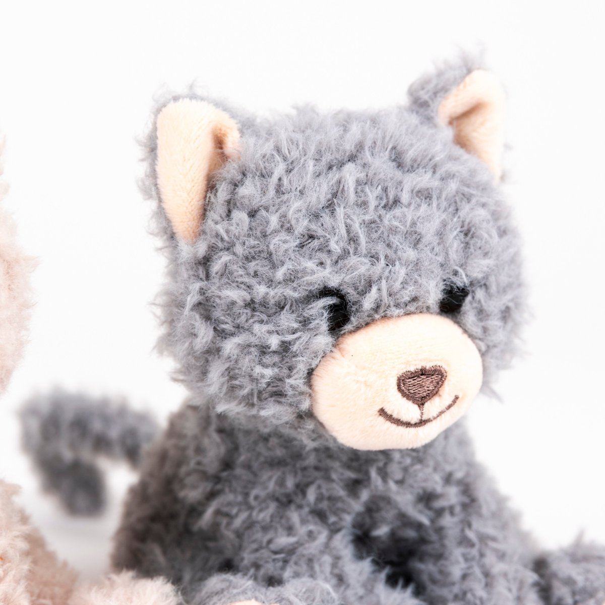 Duo peluches chats Romy 15 cm beige et gris, EGMONT TOYS