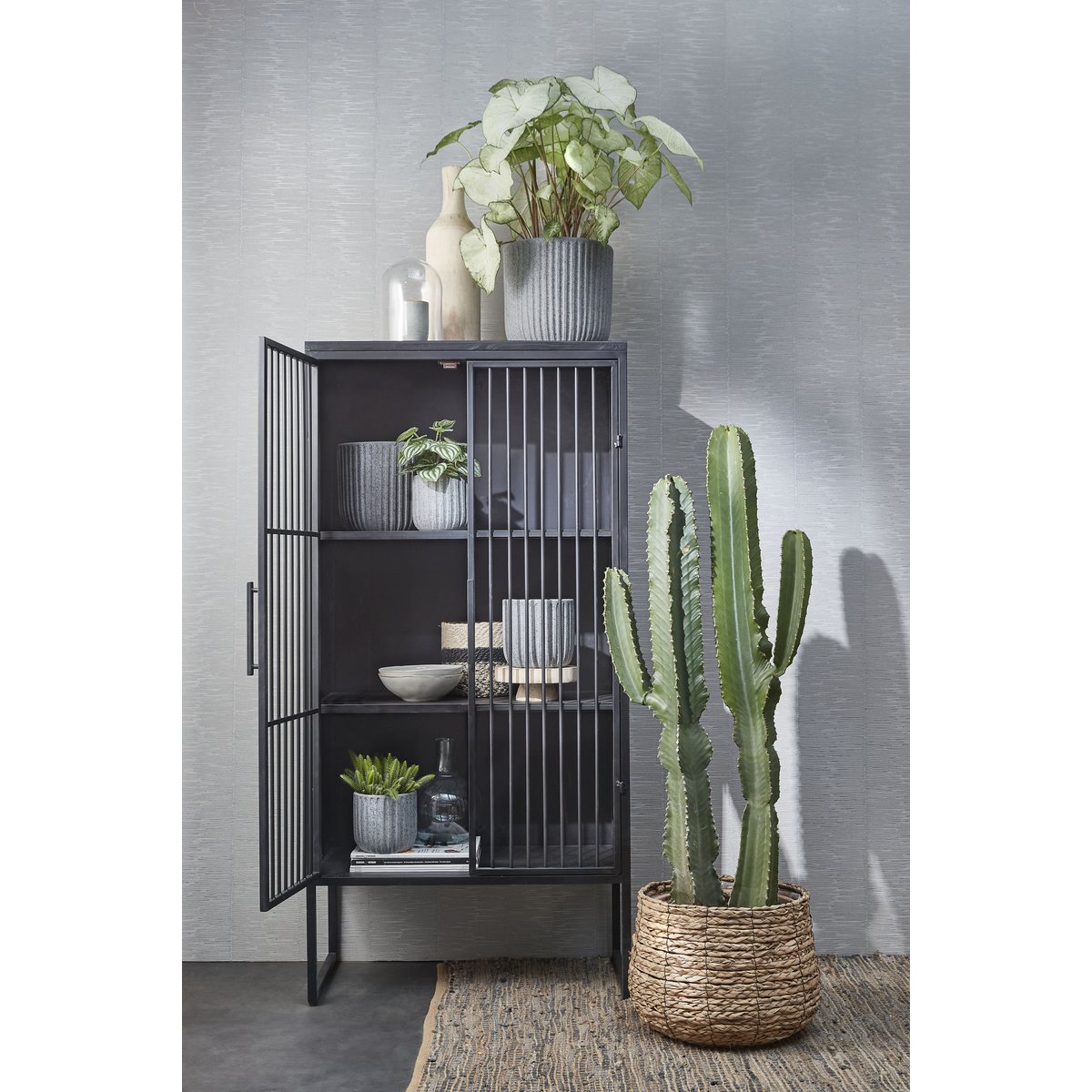 Ensemble de 3 paniers à plantes en jonc de mer tressé Ø44 cm AVALON marron clair, MICA DECORATIONS