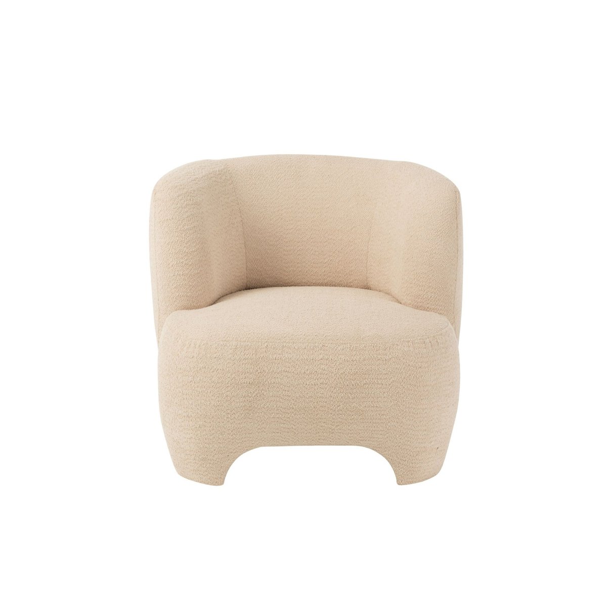 Fauteuil en tissu bouclette blanc cassé - EDELWEISS blanc, HELLIN, DEPUIS 1862