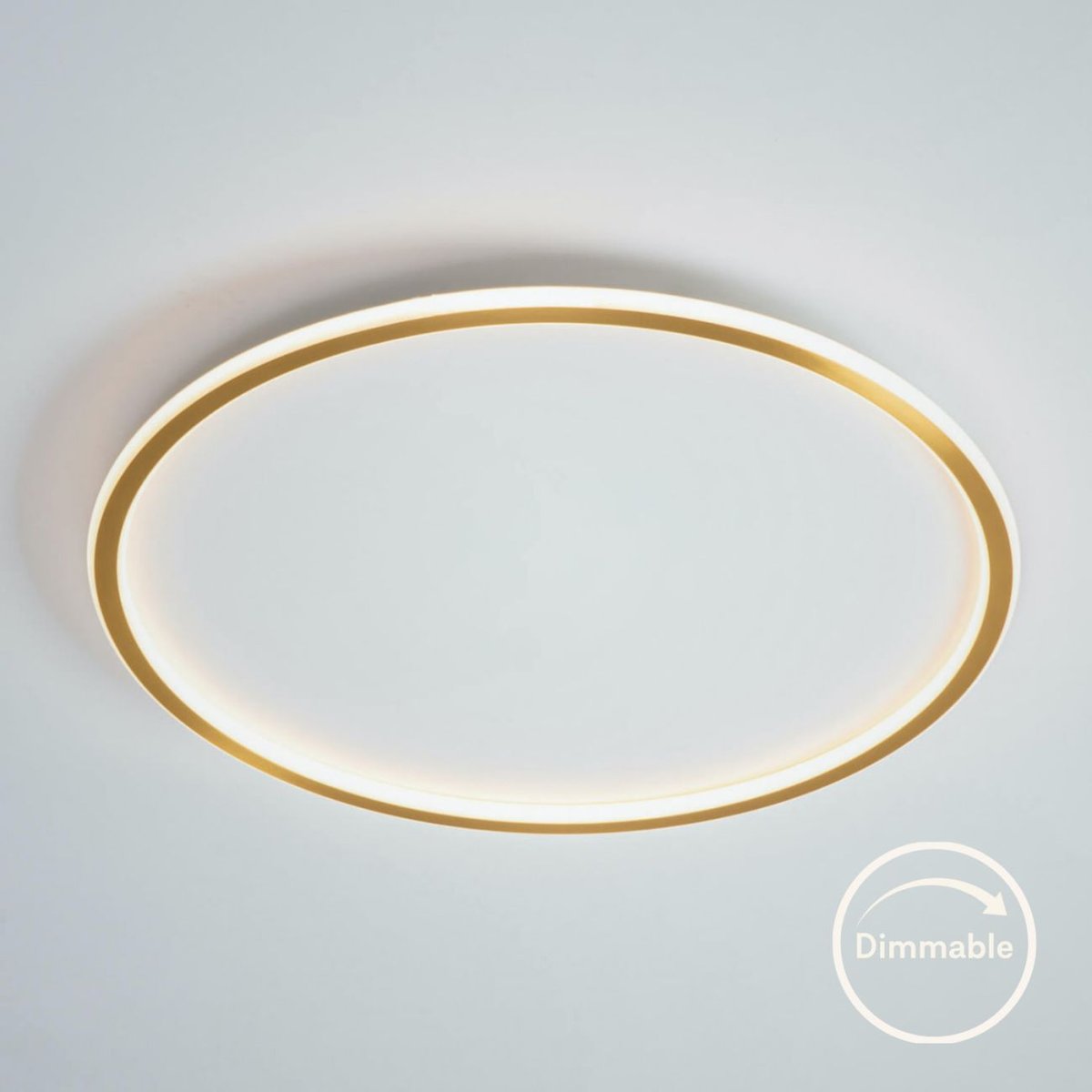 Plafonnier rond sophistiqué - ALESSIA doré / laiton, KOSILUM