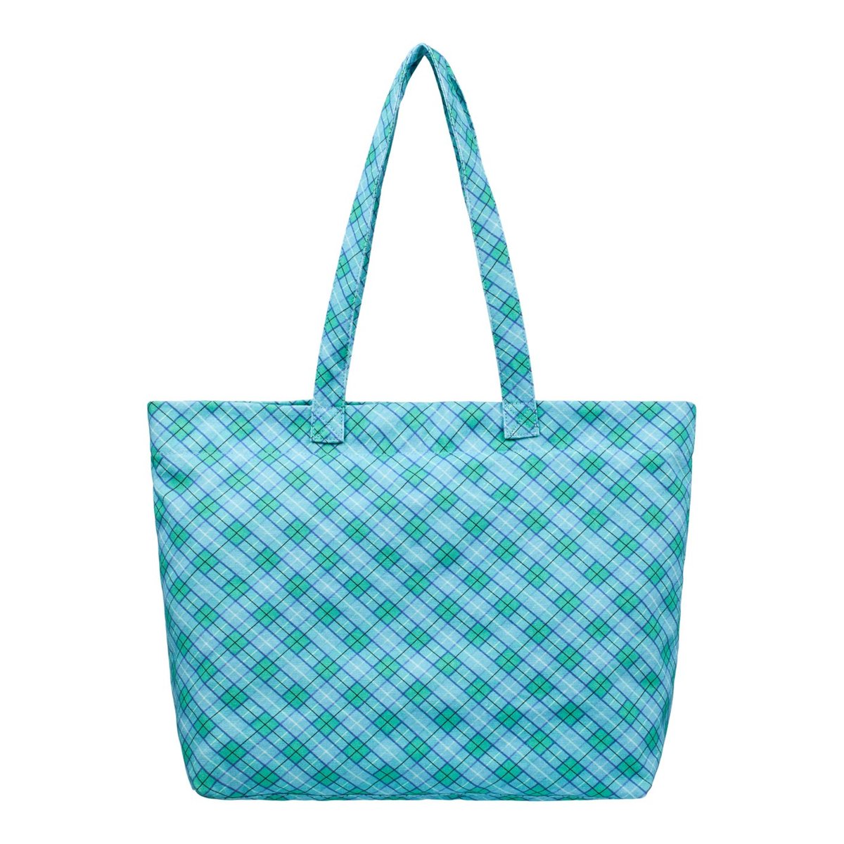 Grand sac tote SWEETER THAN HONEY. vert katydid as if plaid, ROXY
