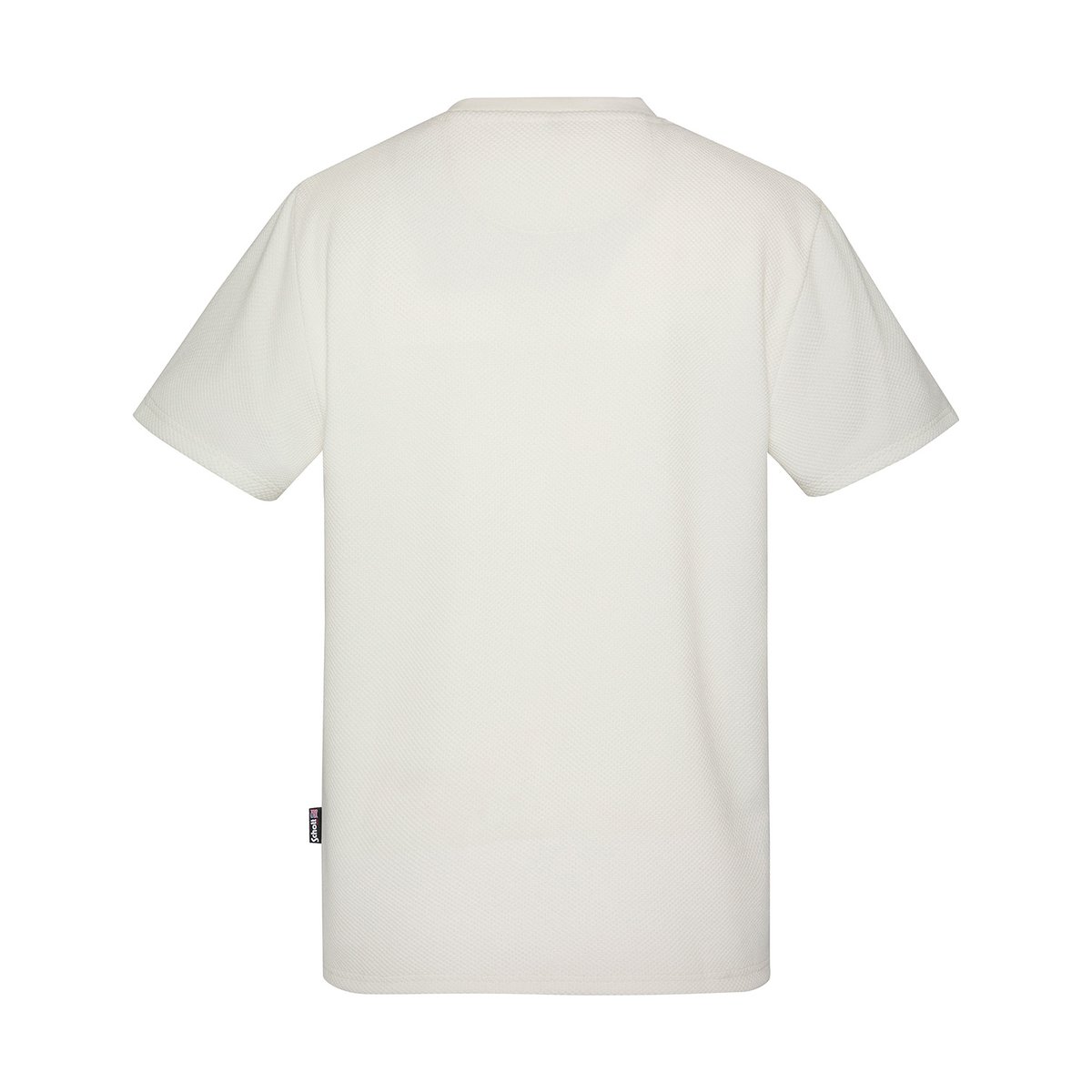 T-shirt maille effet gaufré blanc, SCHOTT