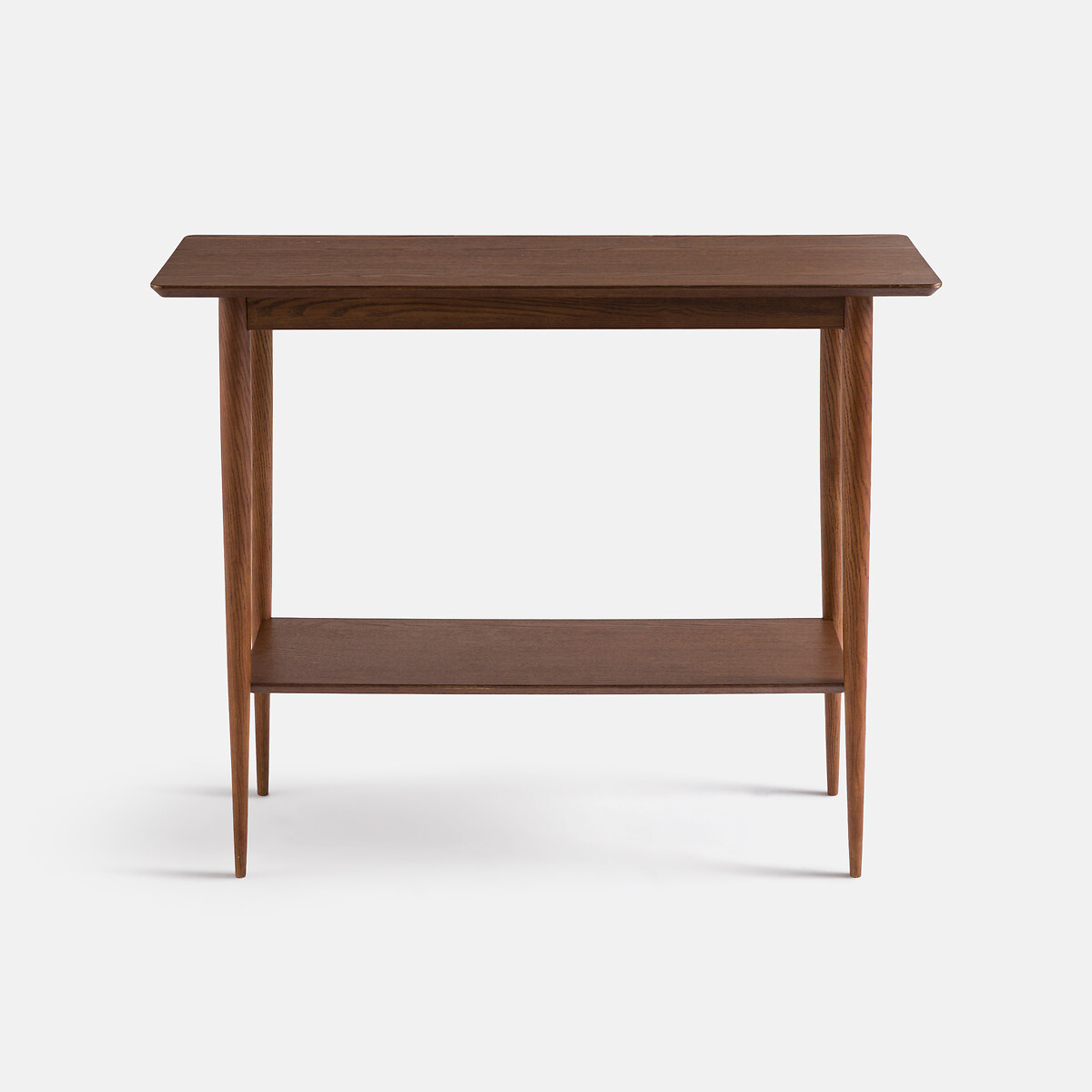 Console double plateau, plaqué frêne, Lussan teinté coloris noyer, LA REDOUTE INTERIEURS
