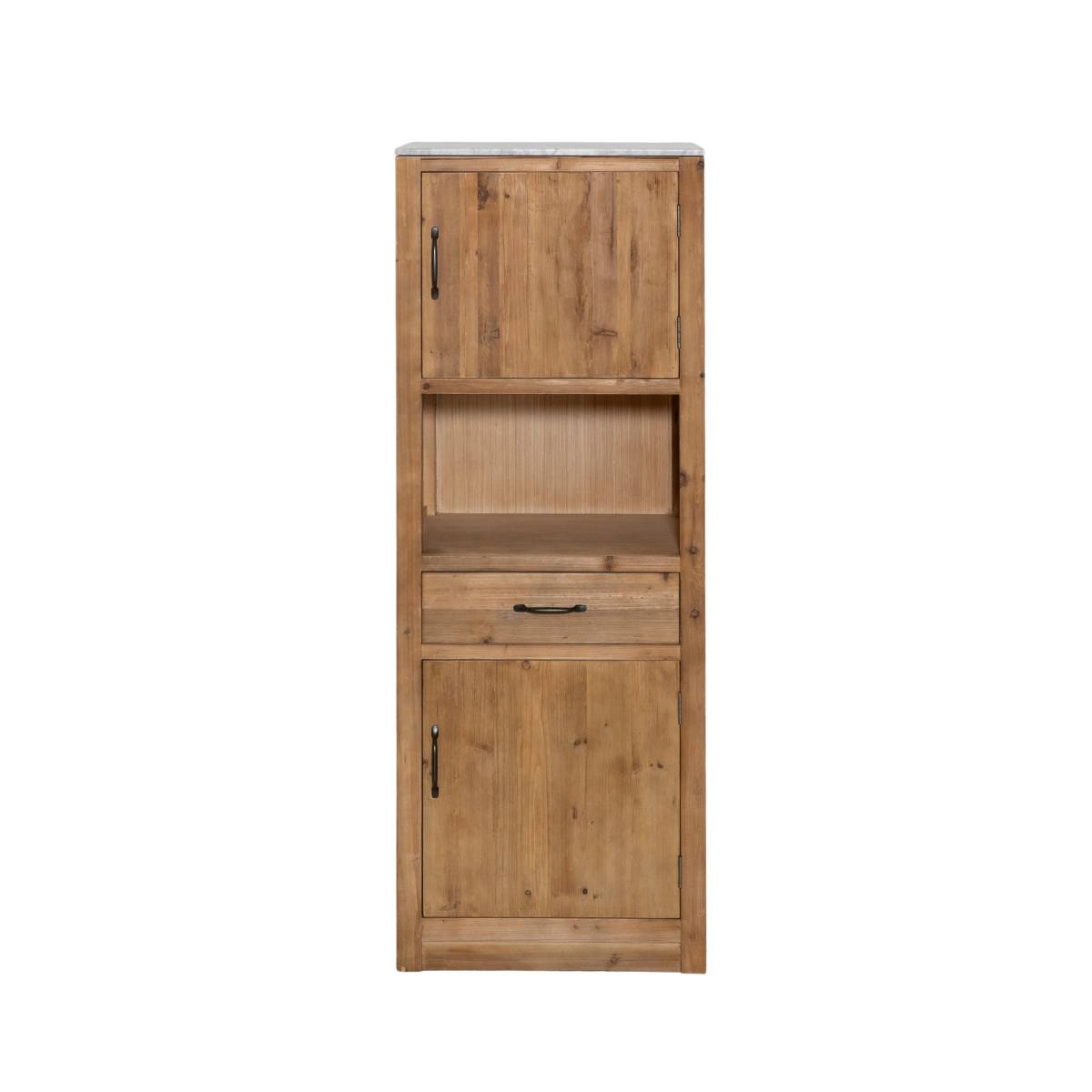 Colonne en bois recyclé et marbre EPURE bois clair, MADE IN MEUBLES