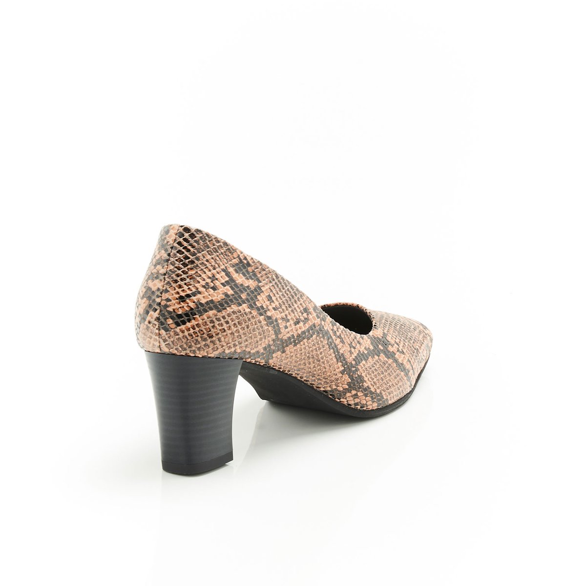 Escarpins unis ou imprimé animalier marron beige serpent, DAMART