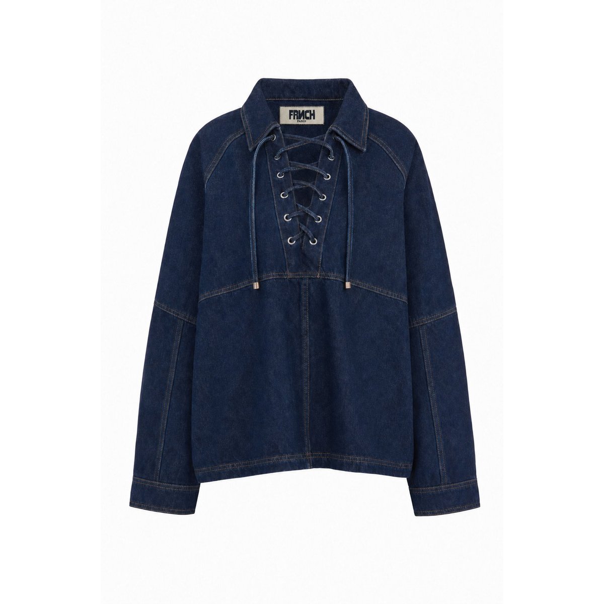 Blouse Sorae en coton SORAE bleu marine, FRNCH