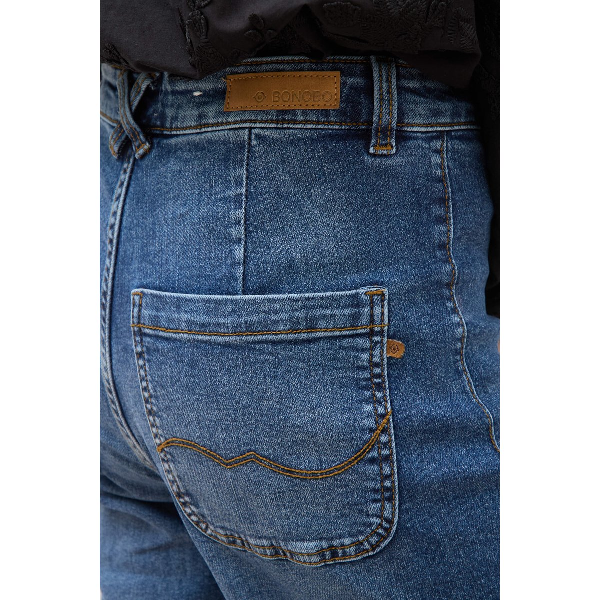 Jeans large taille haute denim stone, BONOBO