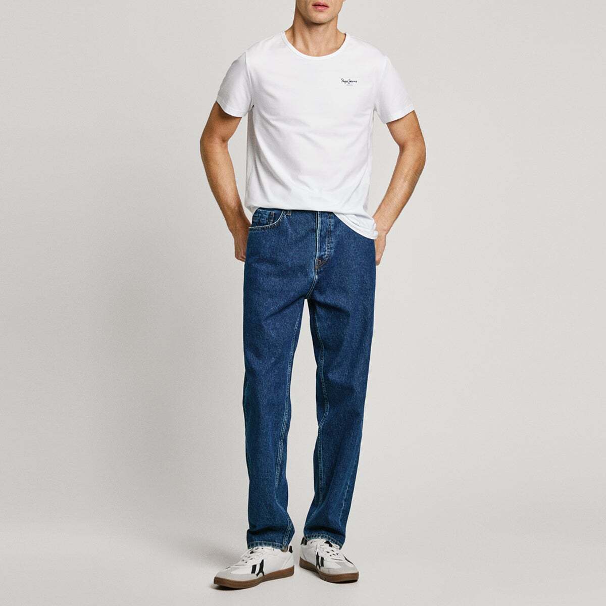 Lot De 2 T-Shirts En Coton Stretch blanc, PEPE JEANS